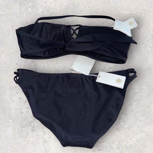 Tory Burch Black Halter Bikini Set w/ Criss Cross Bikini side cutout NWT… - Picture 9 of 10
